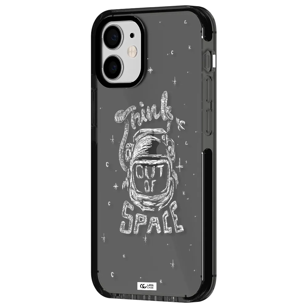 Think Out Of Space Apple iPhone 12 mini impact Smoke Black Case