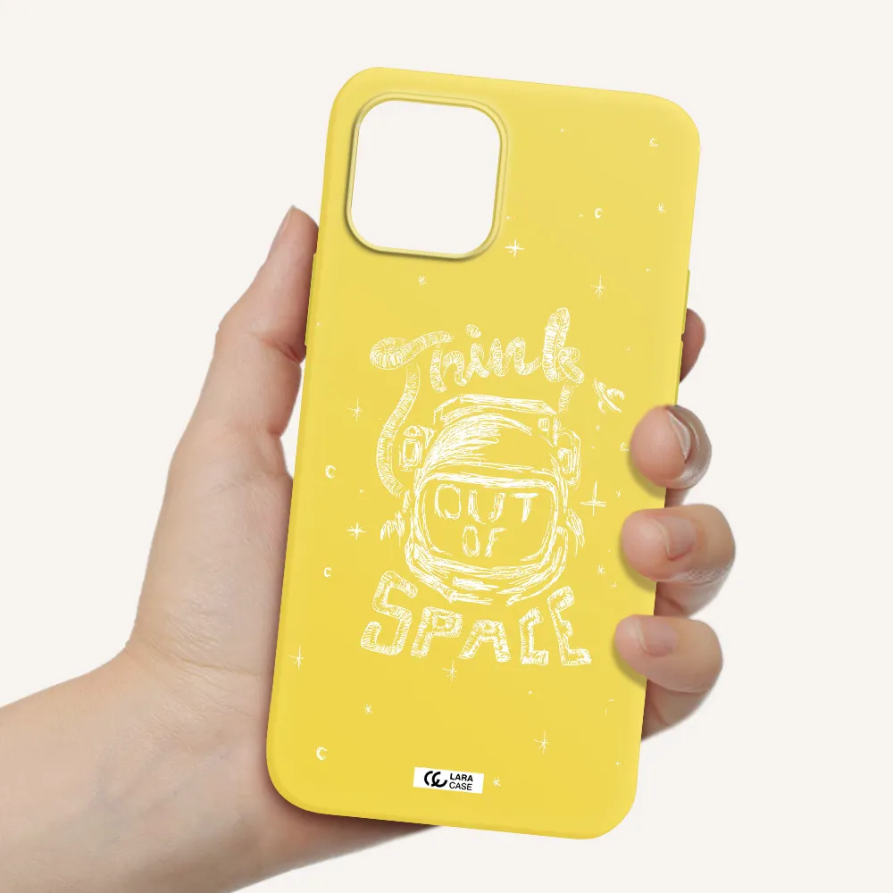 Think Out Of Space Apple iPhone 12 mini Silicone canary yellow Case