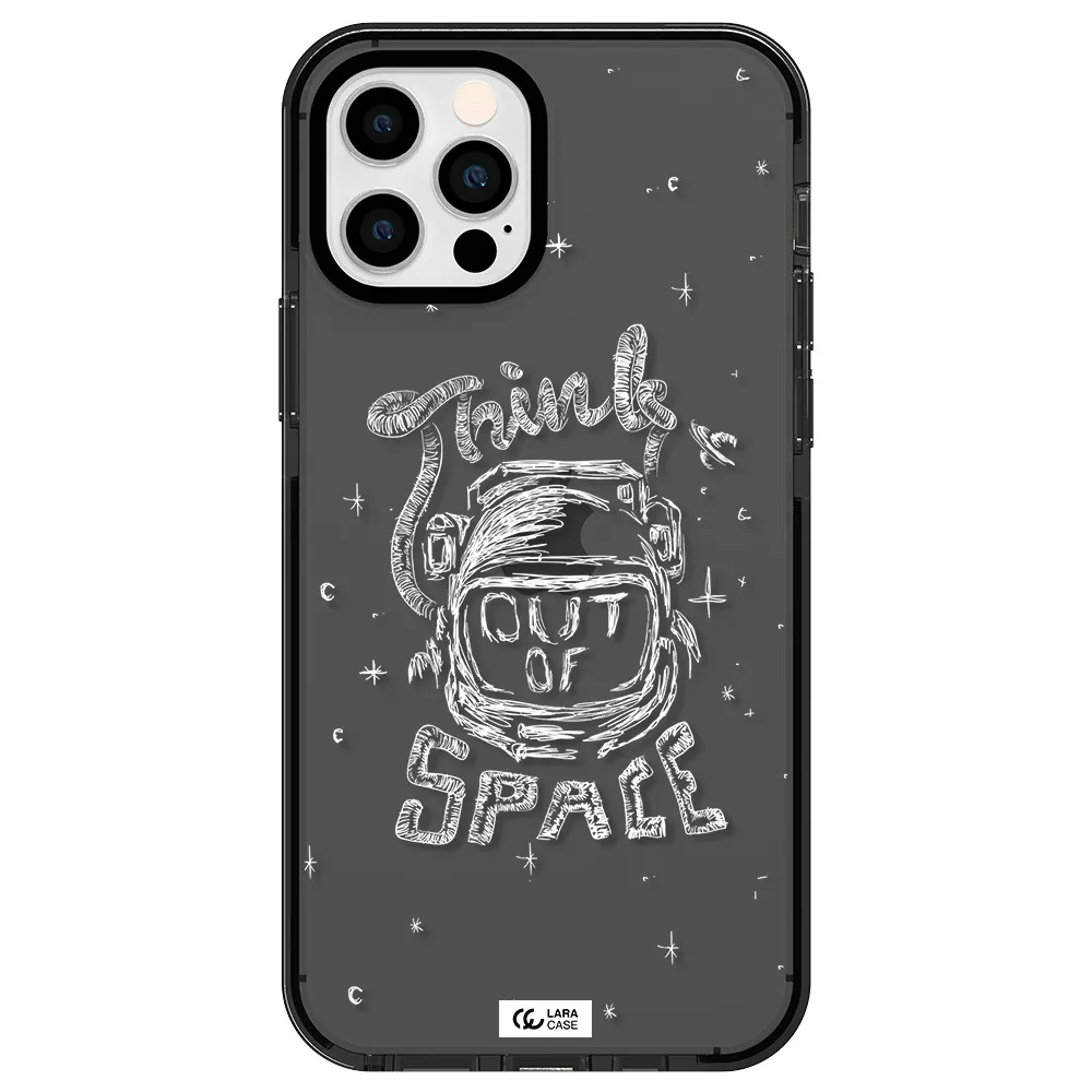 Think Out Of Space Apple iPhone 12 pro impact Smoke Black Case