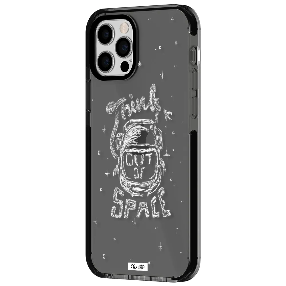 Think Out Of Space Apple iPhone 12 pro impact Smoke Black Case