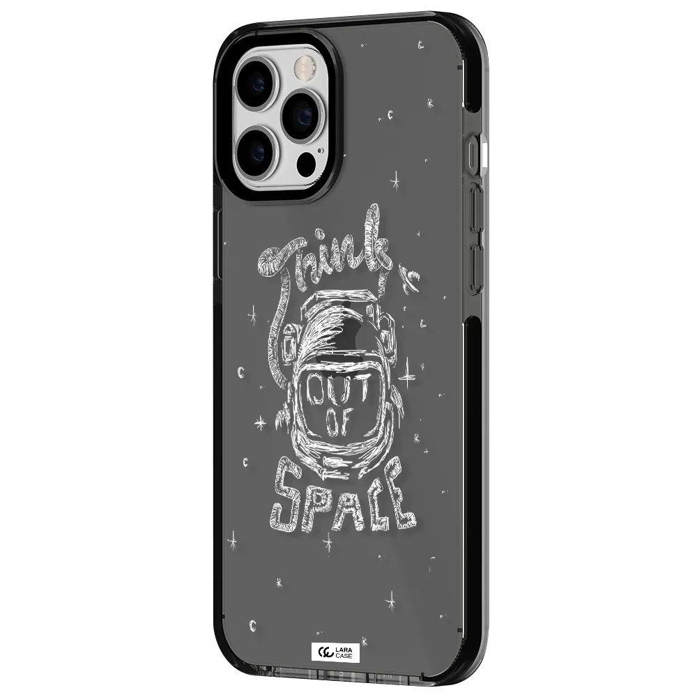 Think Out Of Space Apple iPhone 12 pro max impact Smoke Black Case