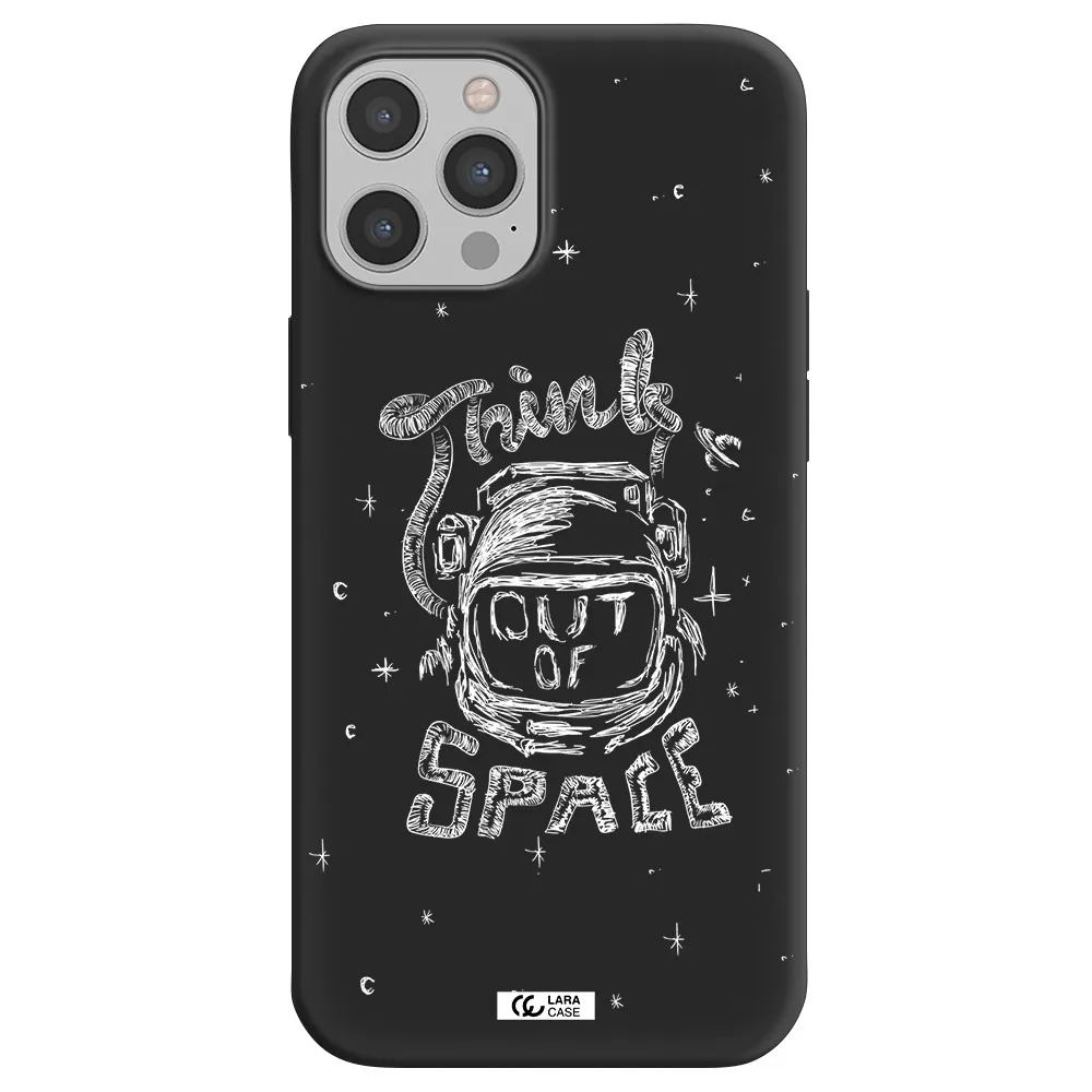 Think Out Of Space Apple iPhone 12 pro max Silicone black Case