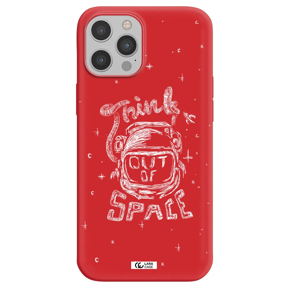 Think Out Of Space Apple iPhone 12 pro max Silicone Imperial Red Case