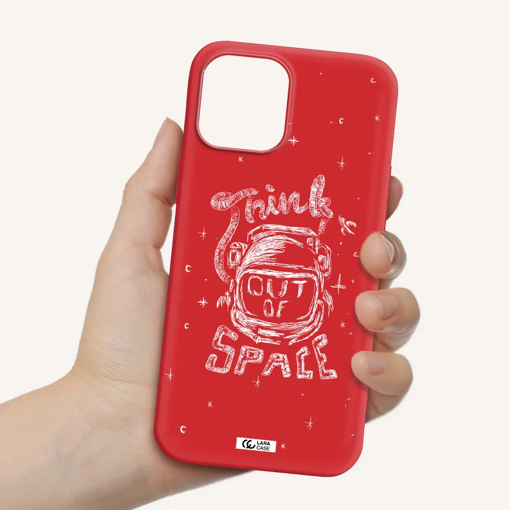Think Out Of Space Apple iPhone 12 pro Silicone Imperial Red Case