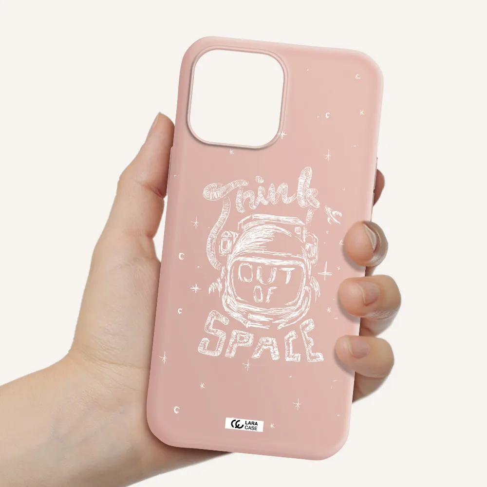 Think Out Of Space Apple iPhone 13 Pro Max Silicone pastel pink Case