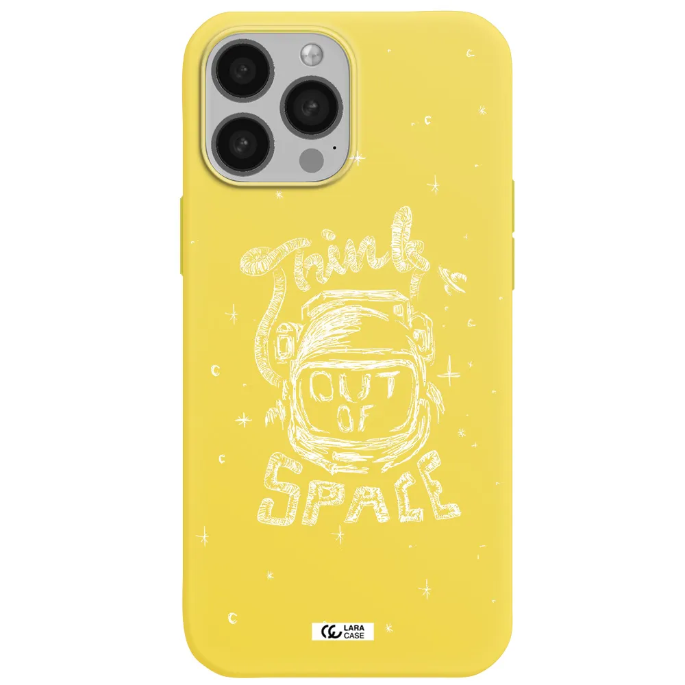Think Out Of Space Apple iPhone 13 Pro Silicone canary yellow Case