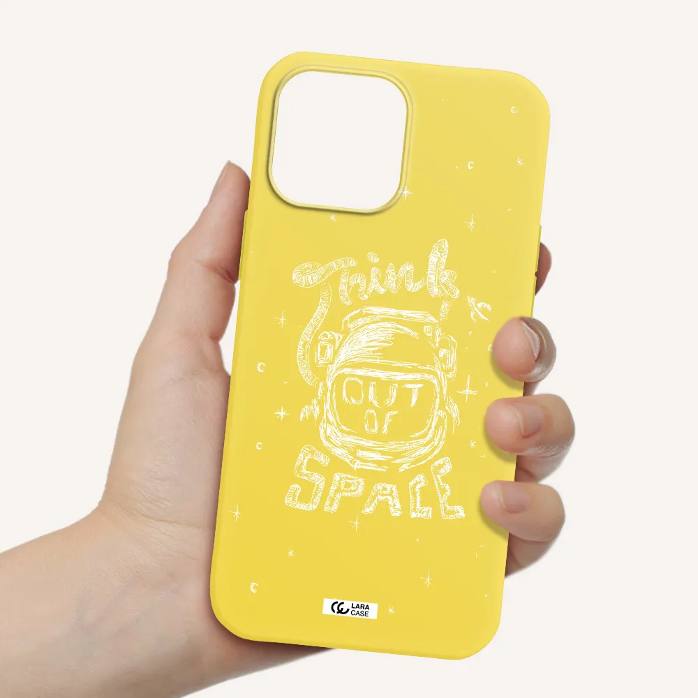 Think Out Of Space Apple iPhone 13 Pro Silicone canary yellow Case
