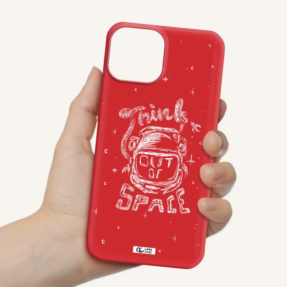Think Out Of Space Apple iPhone 13 Silicone Imperial Red Case