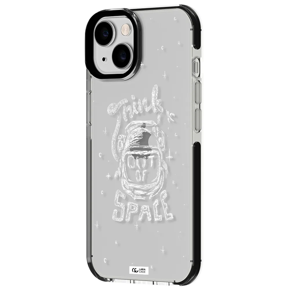Think Out Of Space Apple iPhone 14 impact black border Case