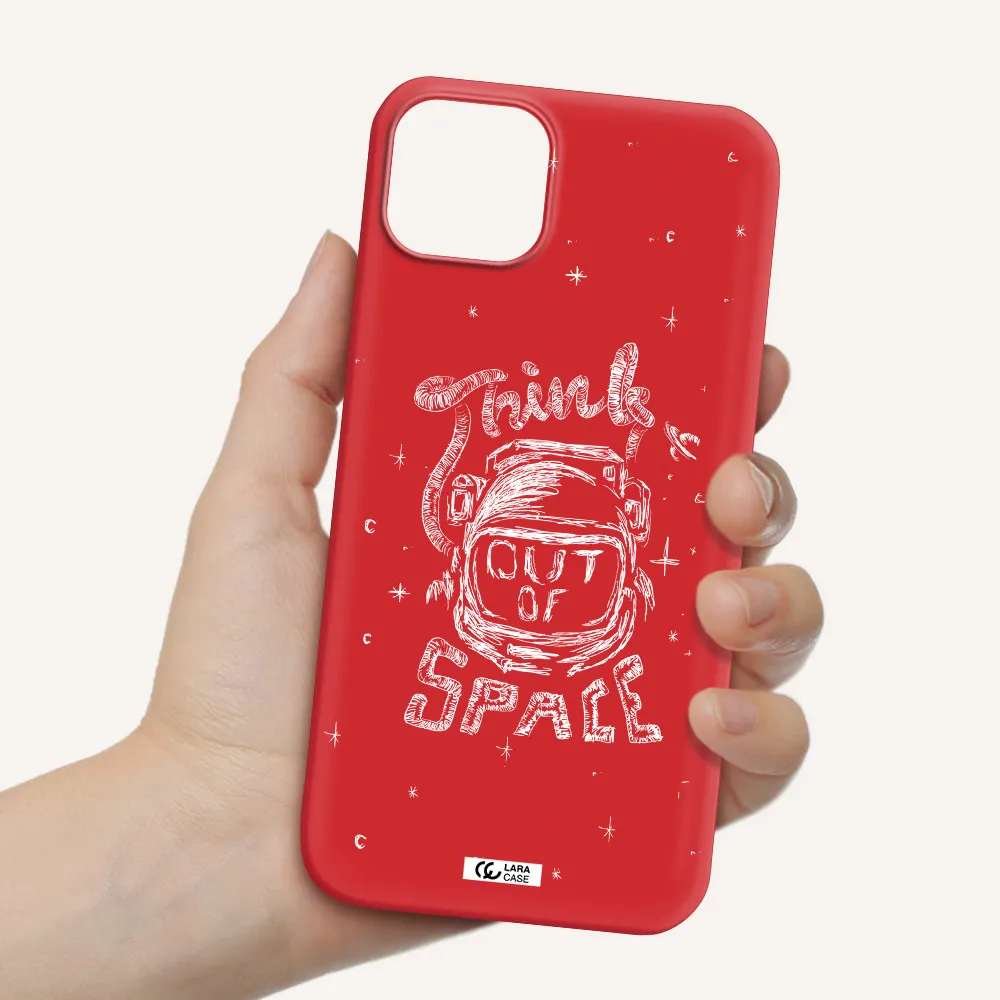 Think Out Of Space Apple iPhone 14 plus Silicone Imperial Red Case