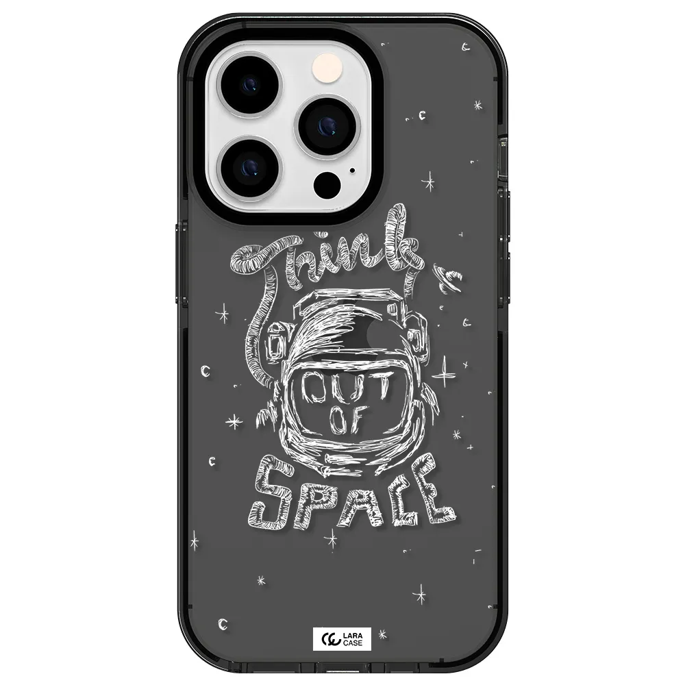 Think Out Of Space Apple iPhone 14 pro impact Smoke Black Case