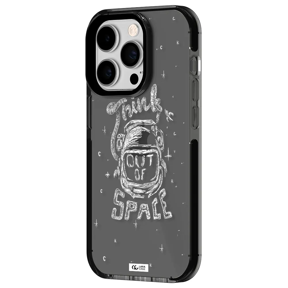 Think Out Of Space Apple iPhone 14 pro impact Smoke Black Case