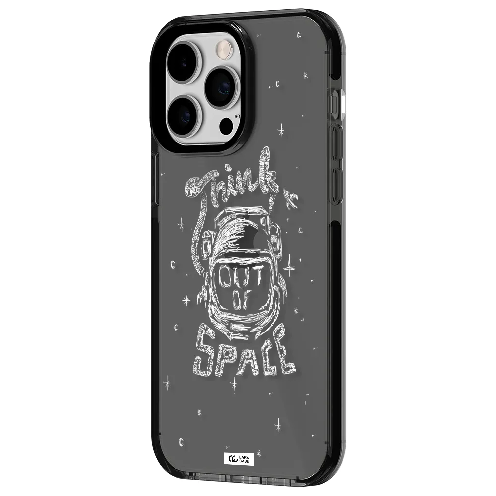 Think Out Of Space Apple iPhone 14 pro max impact Smoke Black Case