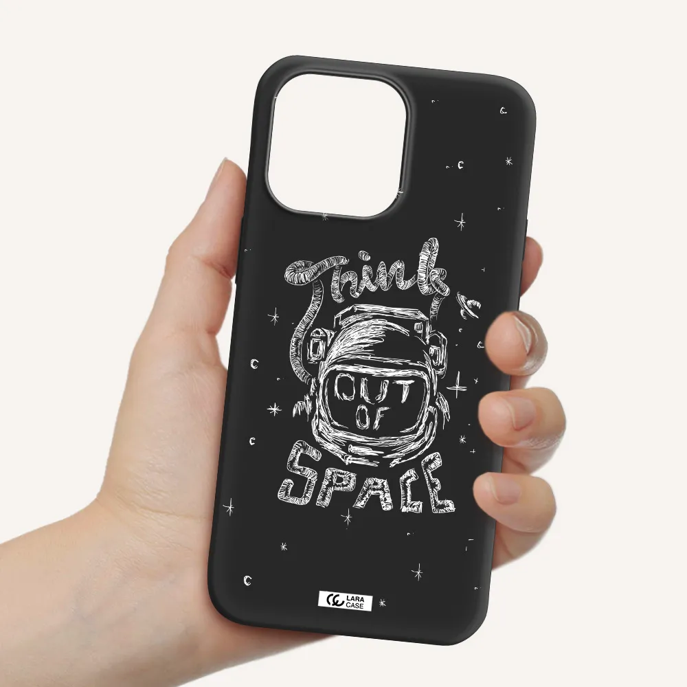 Think Out Of Space Apple iPhone 14 pro Silicone black Case