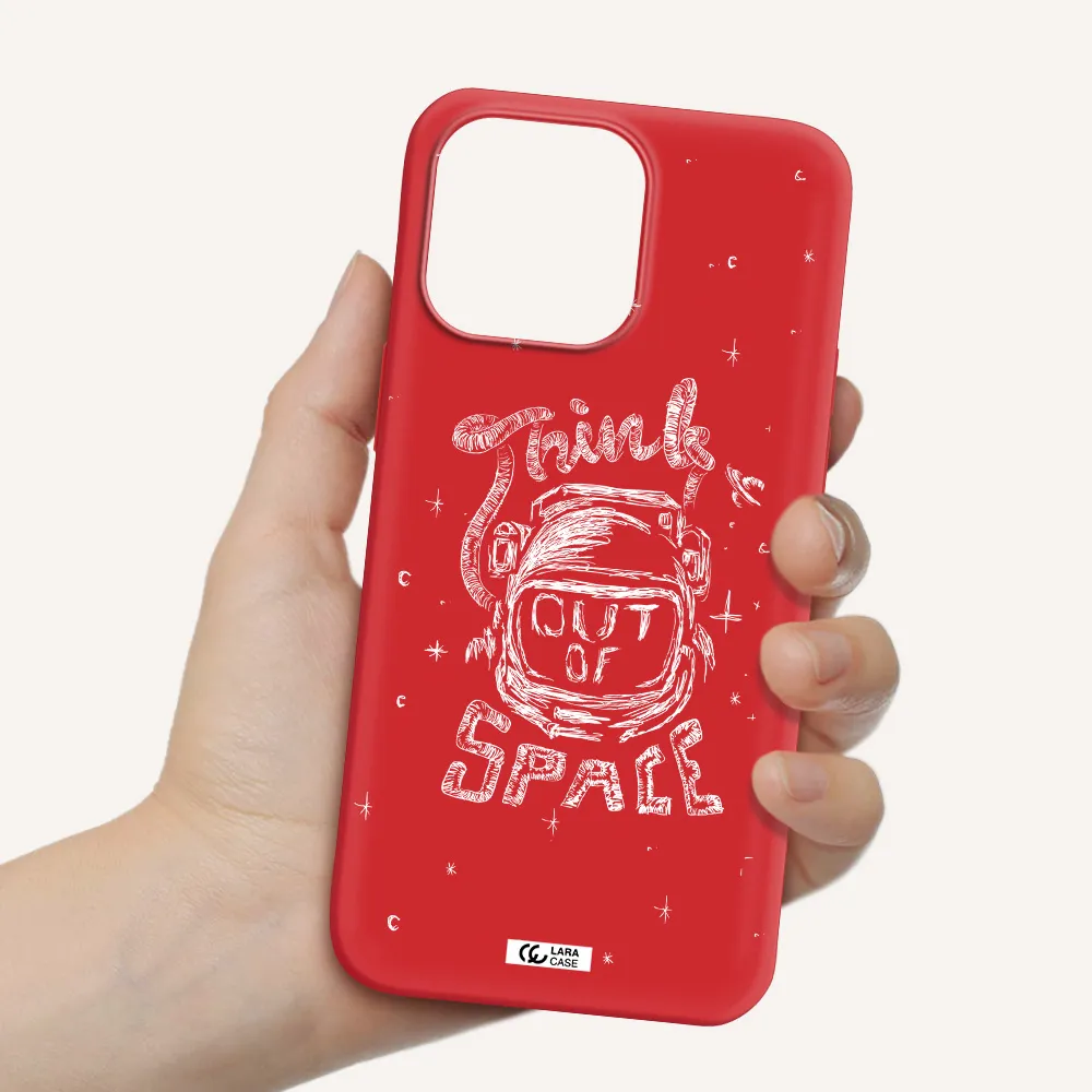 Think Out Of Space Apple iPhone 14 pro Silicone Imperial Red Case