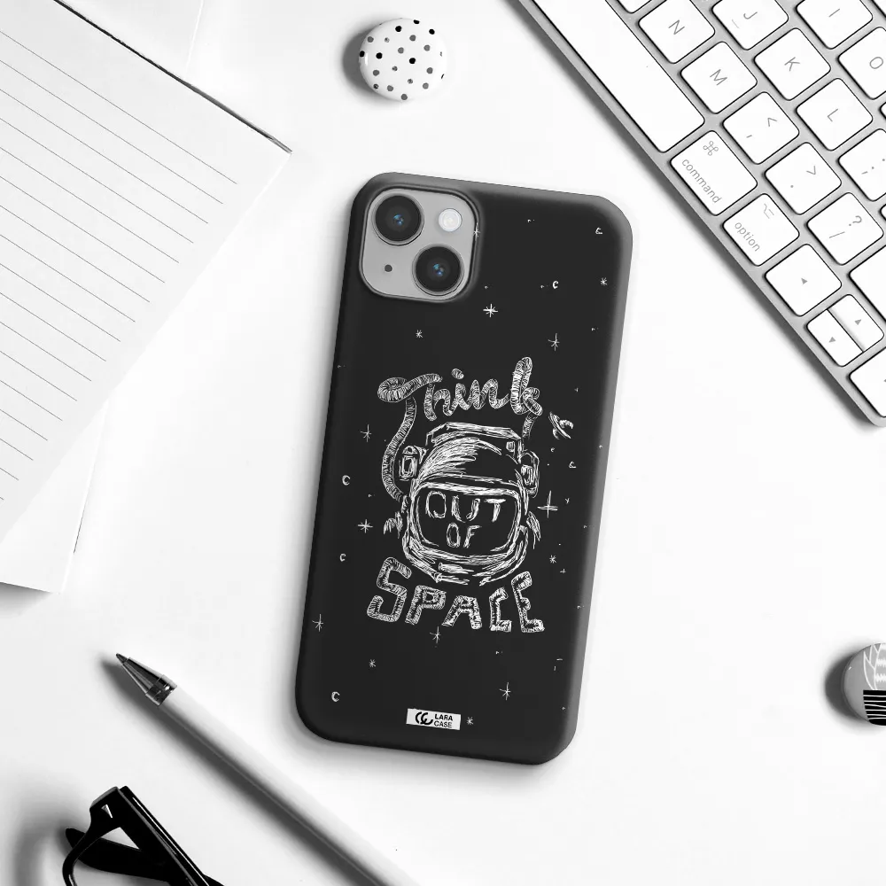 Think Out Of Space Apple iPhone 14 Silicone black Case