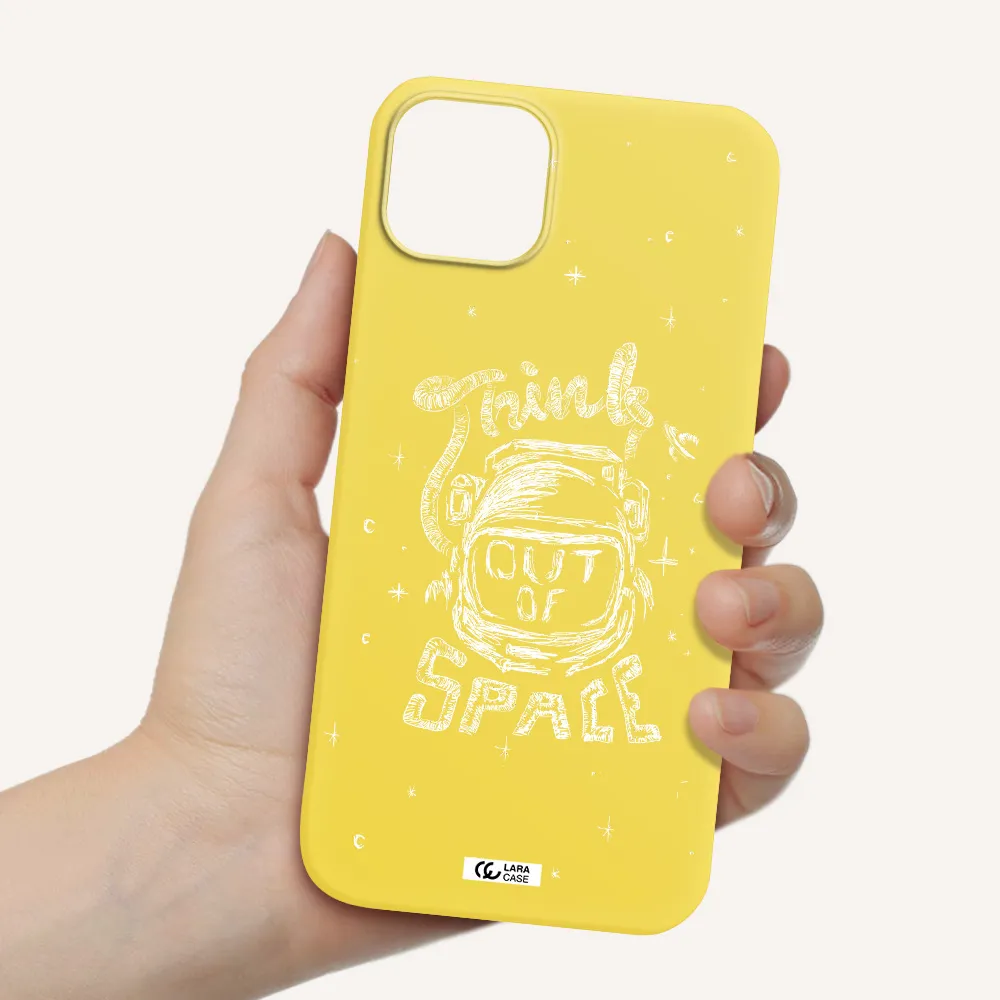 Think Out Of Space Apple iPhone 14 Silicone canary yellow Case