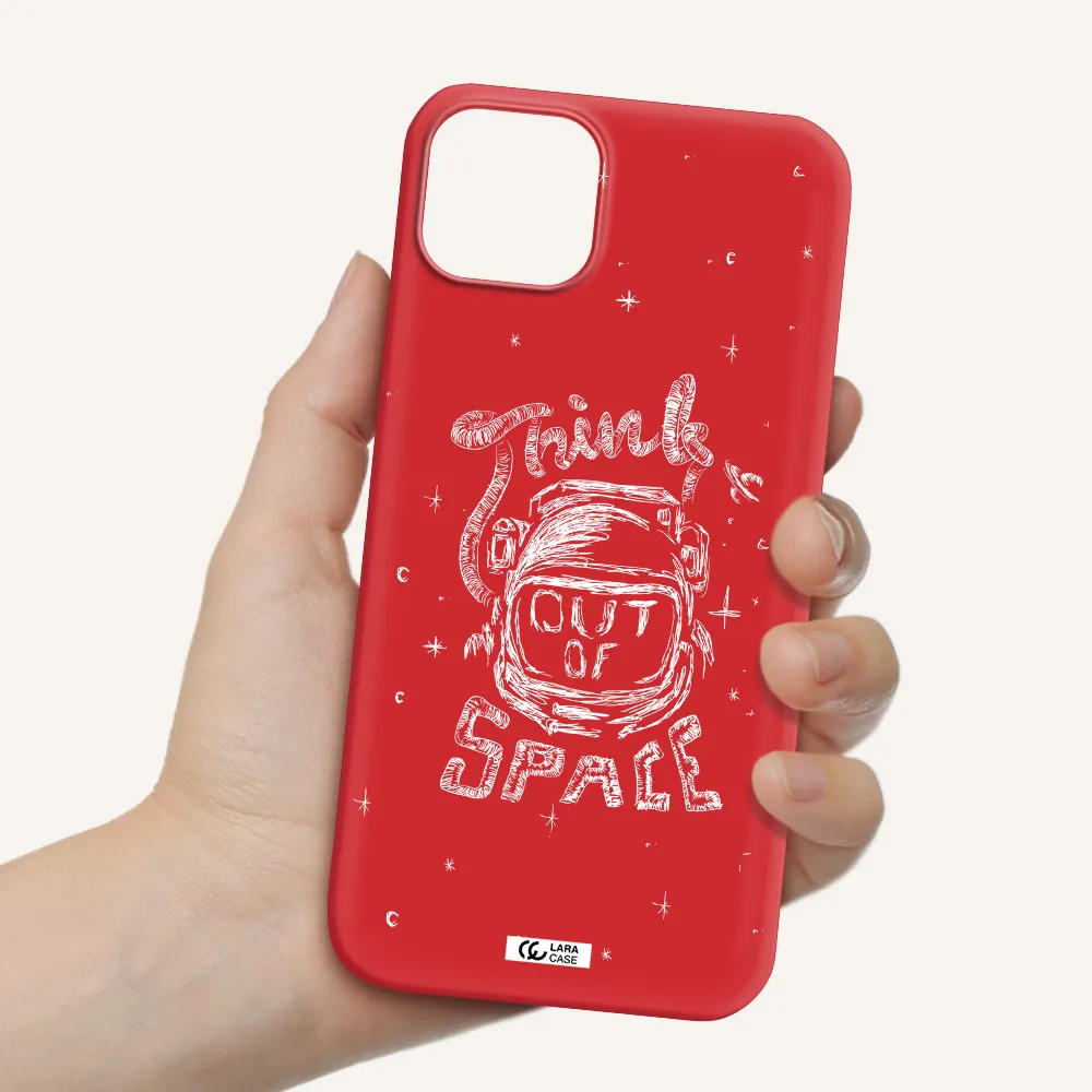 Think Out Of Space Apple iPhone 14 Silicone Imperial Red Case