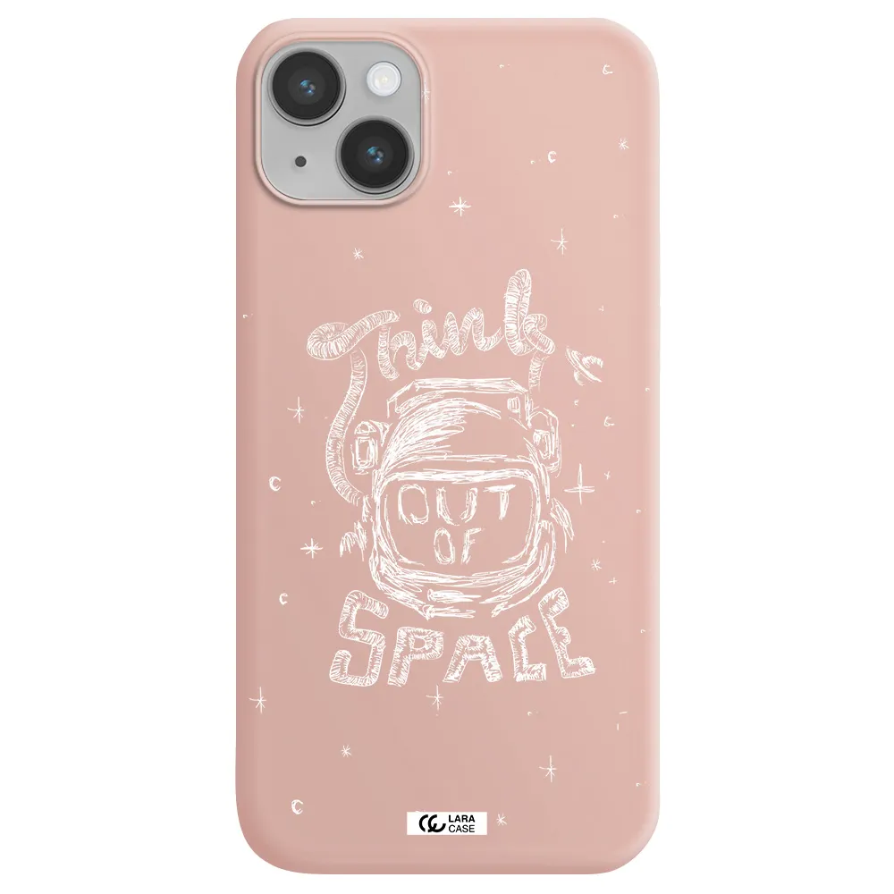 Think Out Of Space Apple iPhone 14 Silicone pastel pink Case
