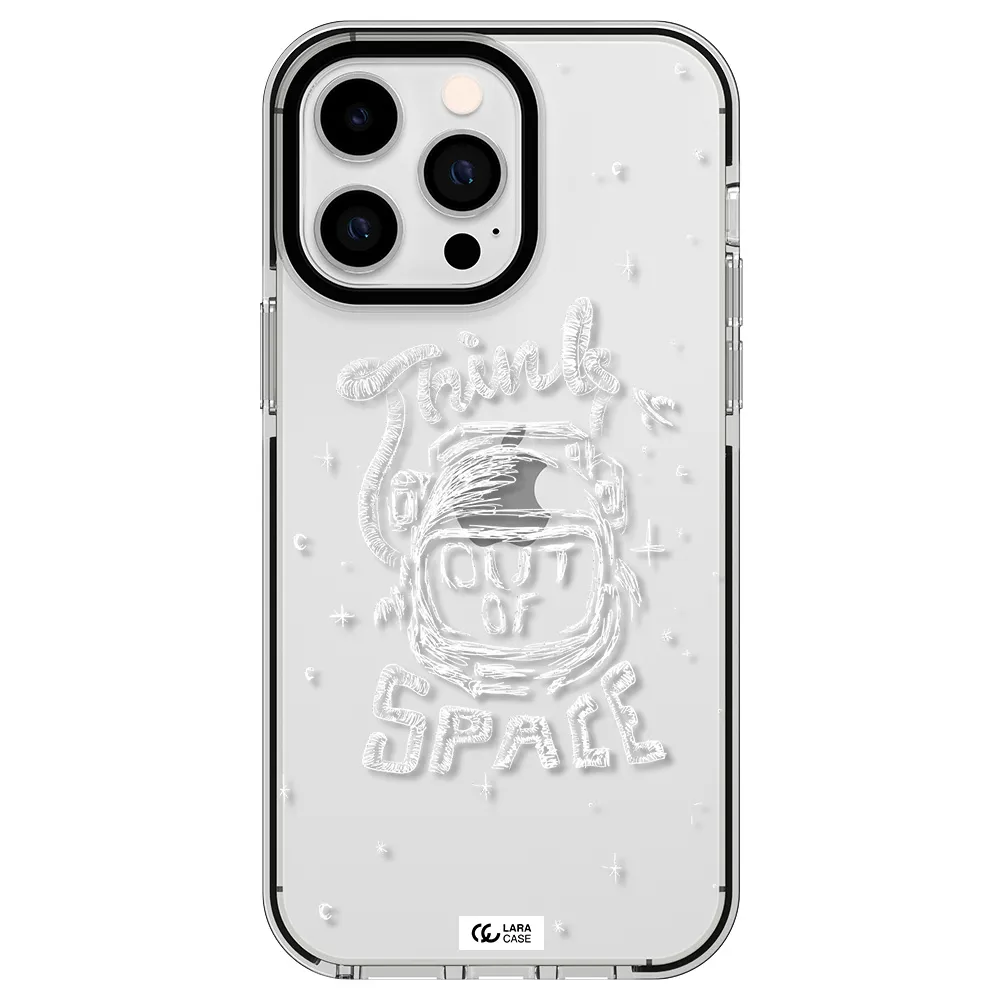 Think Out Of Space Apple iPhone 15 Pro impact black border Case