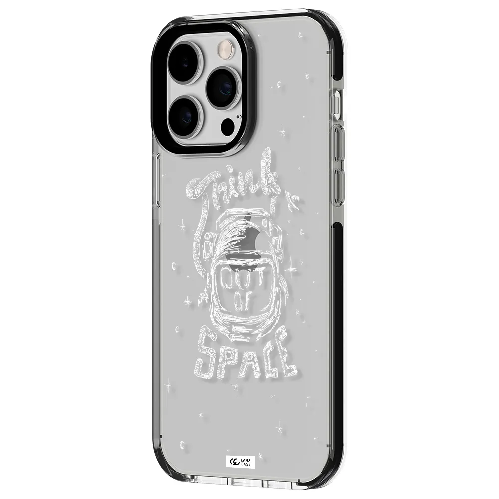Think Out Of Space Apple iPhone 15 Pro impact black border Case