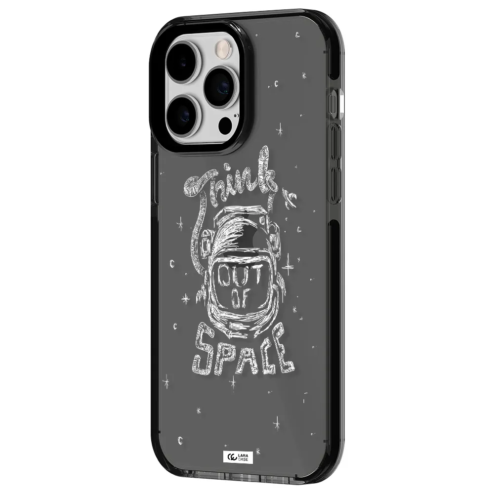 Think Out Of Space Apple iPhone 15 Pro Max impact Smoke Black Case