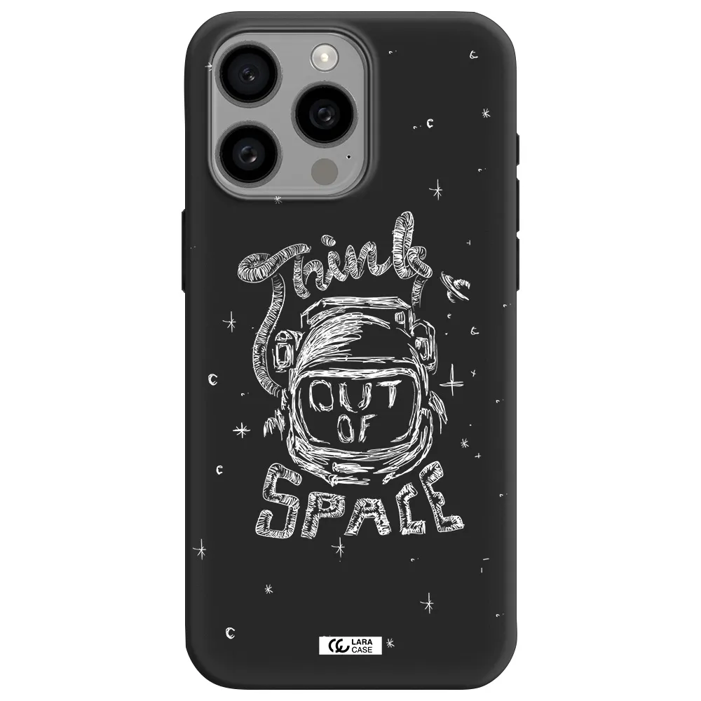 Think Out Of Space Apple Iphone 15 Pro max Silicone black Case