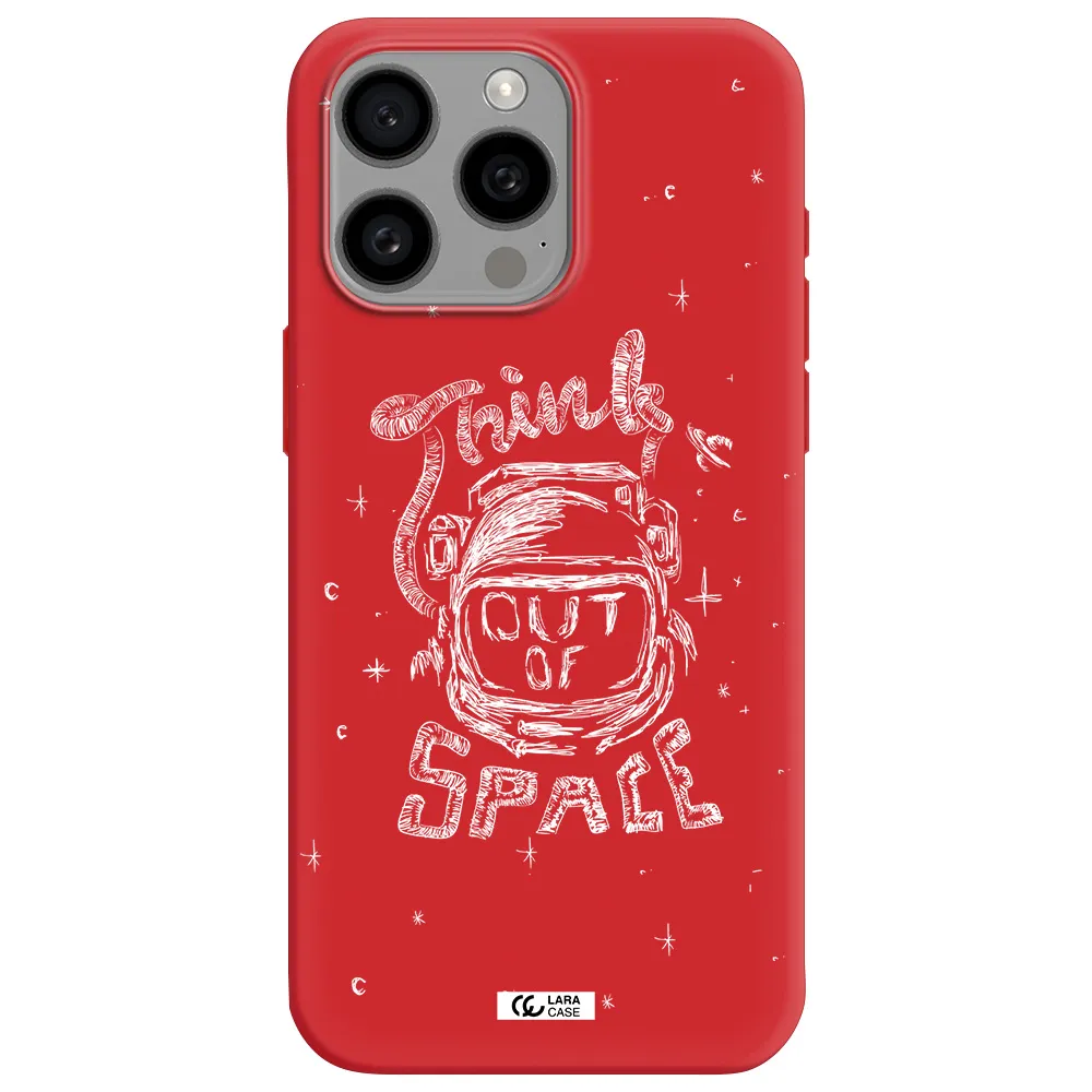 Think Out Of Space Apple Iphone 15 Pro Max Silicone Imperial Red Case
