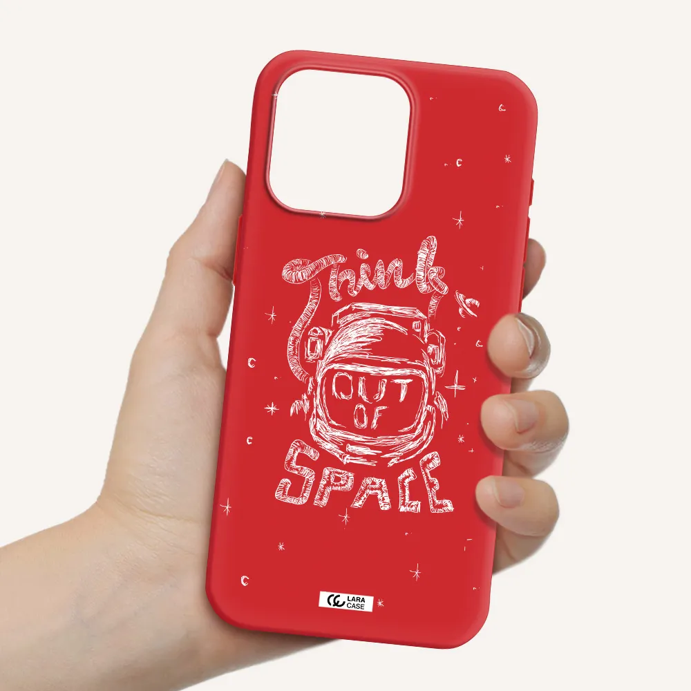 Think Out Of Space Apple Iphone 15 Pro Max Silicone Imperial Red Case