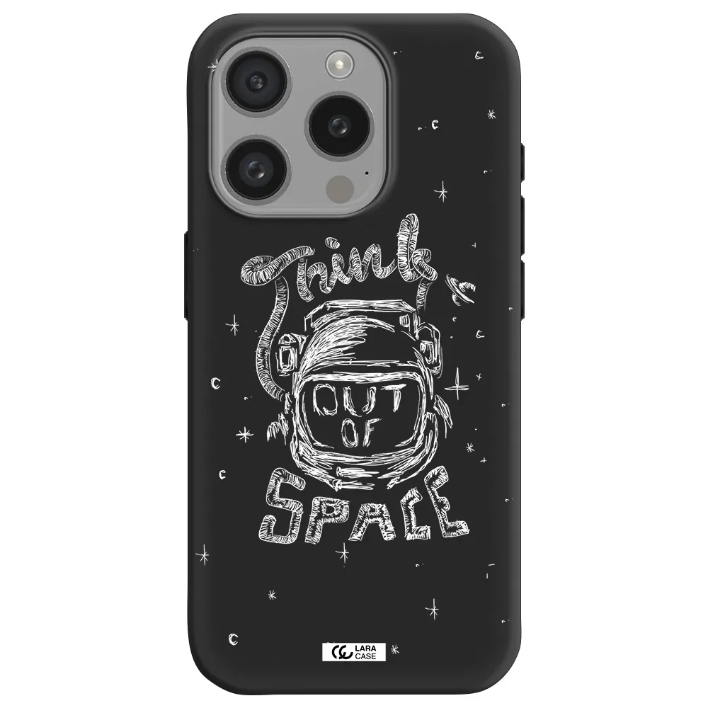 Think Out Of Space Apple Iphone 15 Pro Silicone Black Case