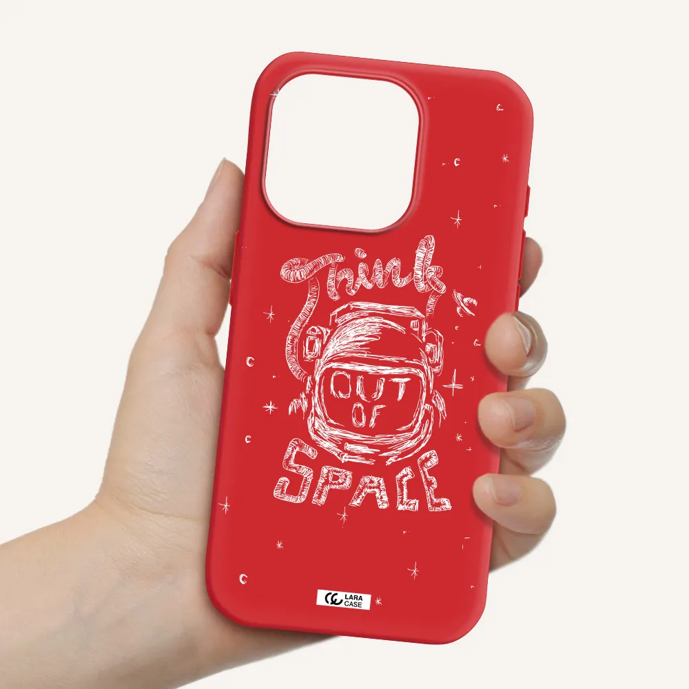 Think Out Of Space Apple Iphone 15 Pro Silicone Imperial Red Case