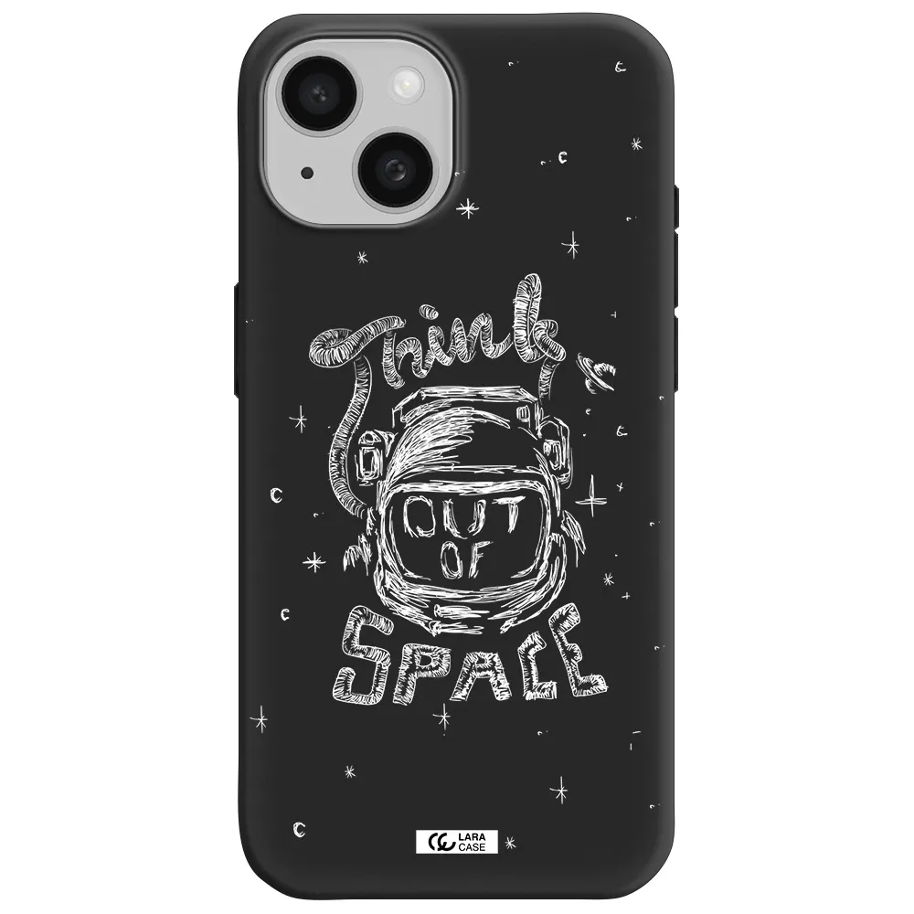 Think Out Of Space Apple iPhone 15 Silicone black Case