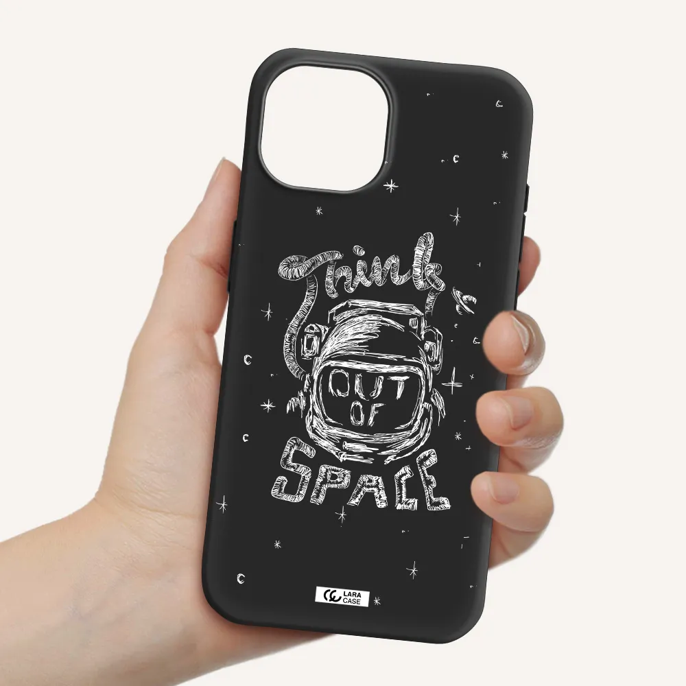 Think Out Of Space Apple iPhone 15 Silicone black Case