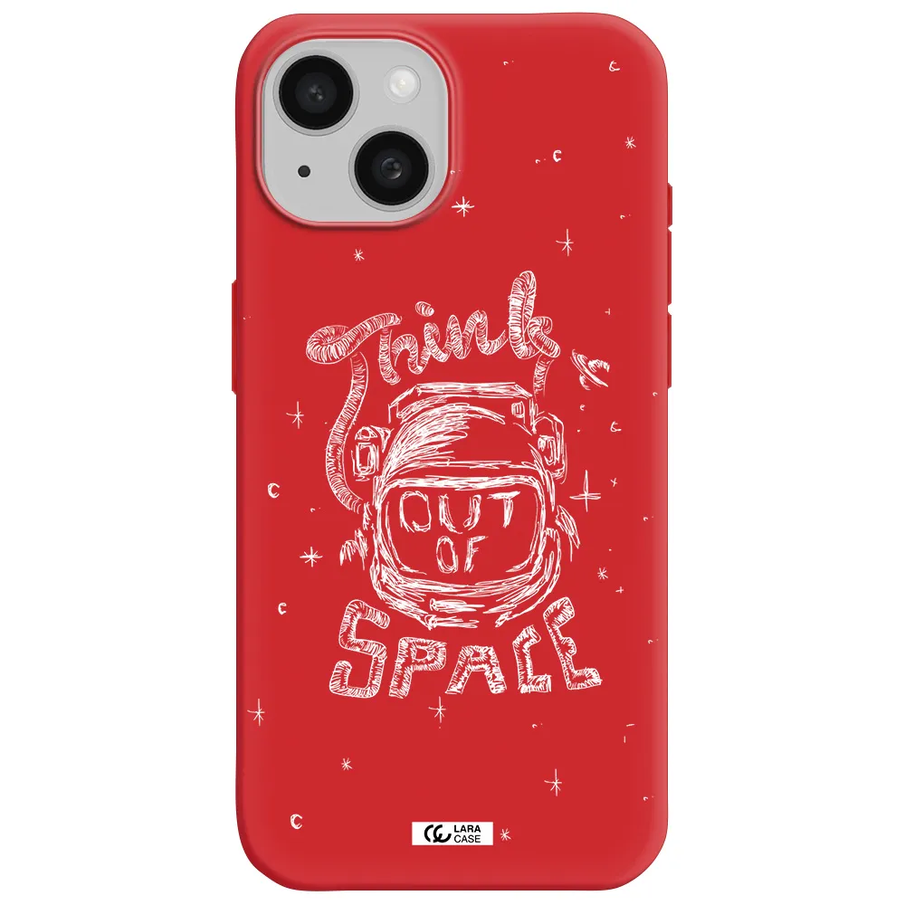 Think Out Of Space Apple Iphone 15 Silicone Imperial Red Case