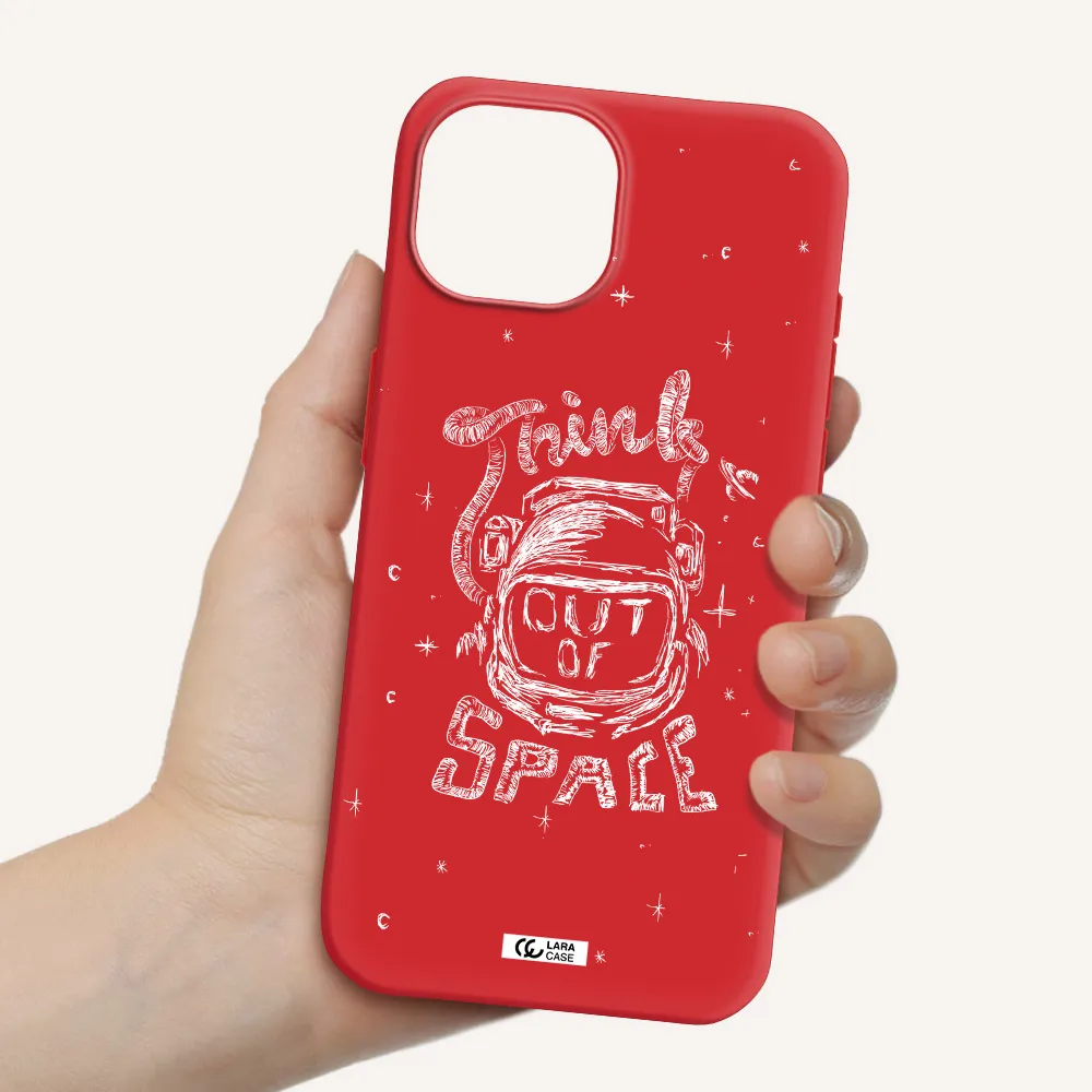 Think Out Of Space Apple Iphone 15 Silicone Imperial Red Case