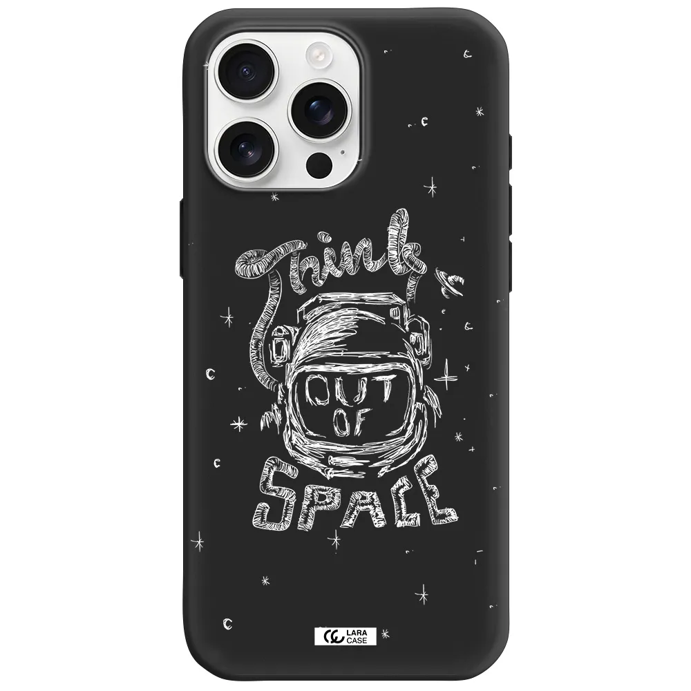 Think Out Of Space Apple Iphone 16 Pro Max Silicone Black Case