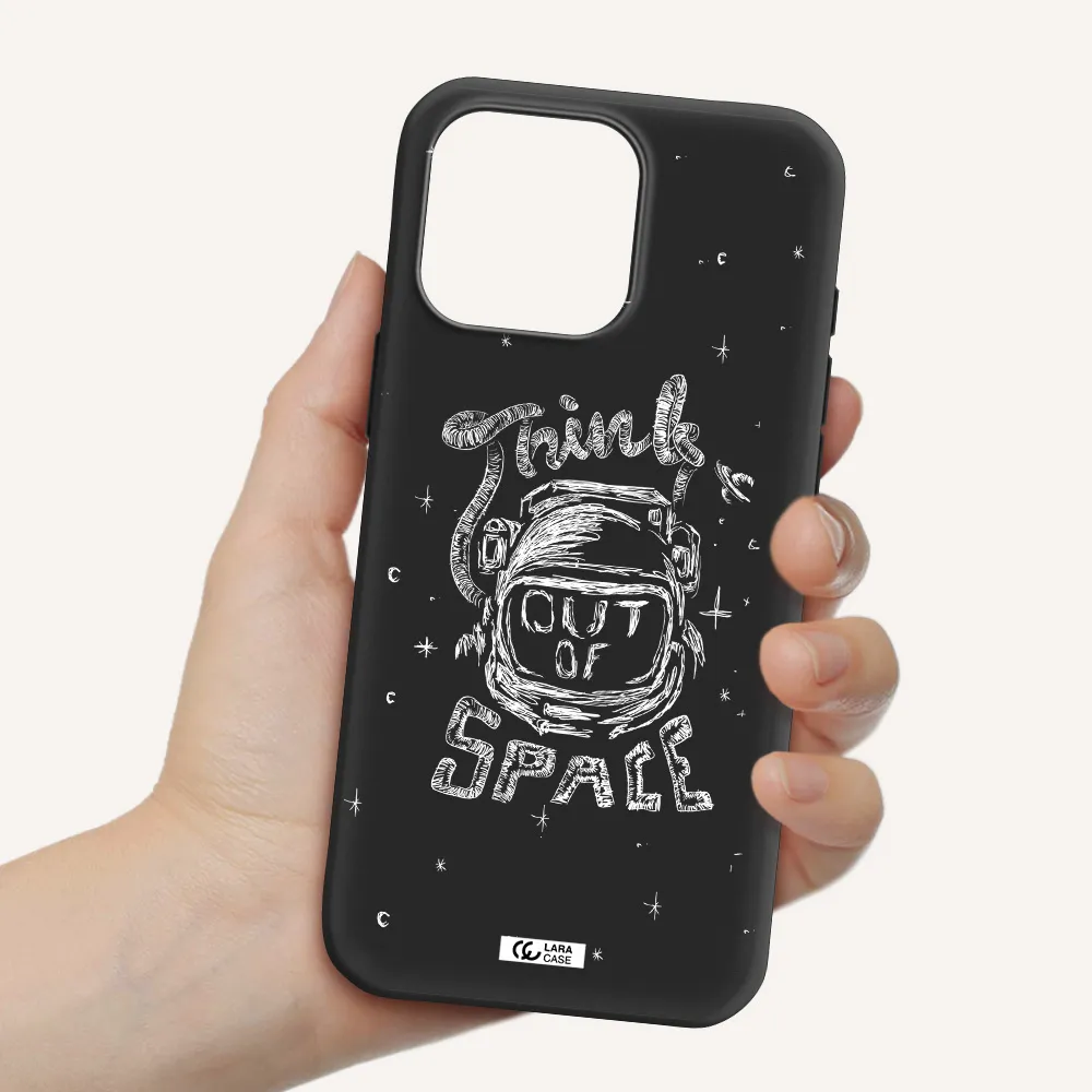 Think Out Of Space Apple Iphone 16 Pro Max Silicone Black Case