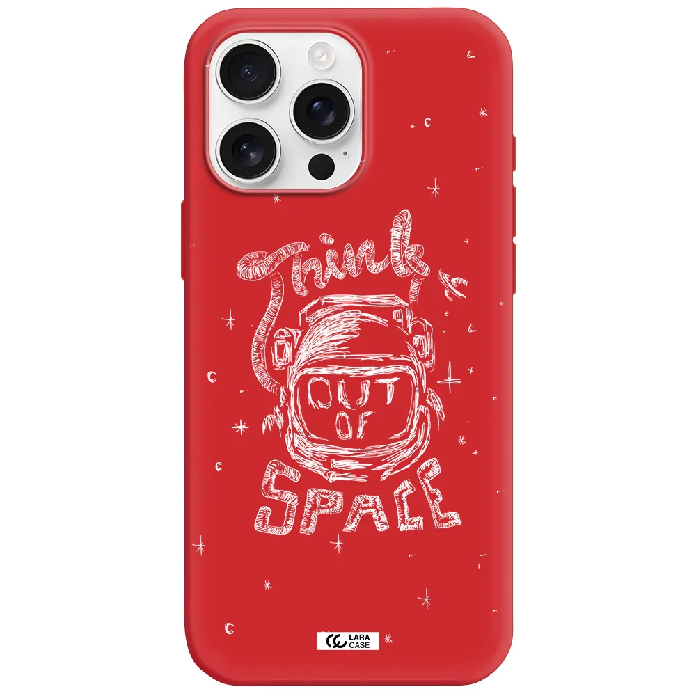 Think Out Of Space Apple Iphone 16 Pro Max Silicone Imperial Red Case