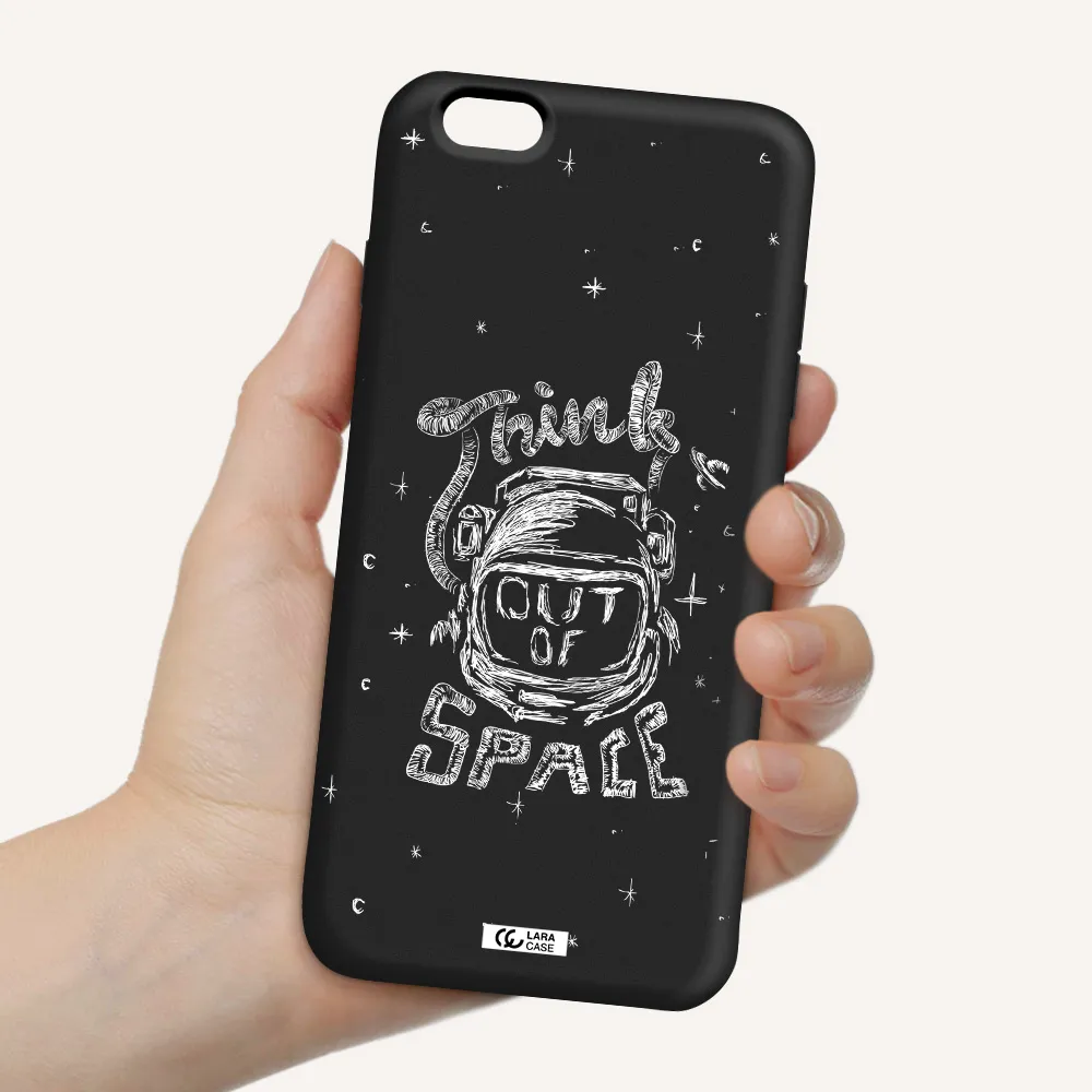 Think Out Of Space Apple iPhone 6 plus Silicone black Case