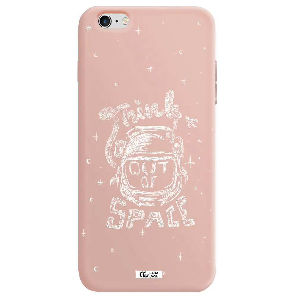 Think Out Of Space Apple iPhone 6 plus Silicone pastel pink Case