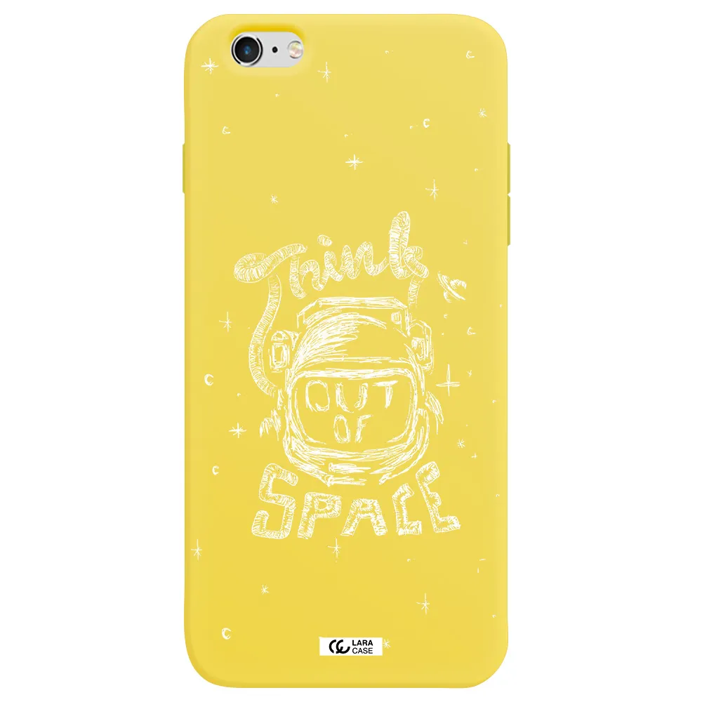 Think Out Of Space Apple iPhone 6 s plus Silicone canary yellow Case