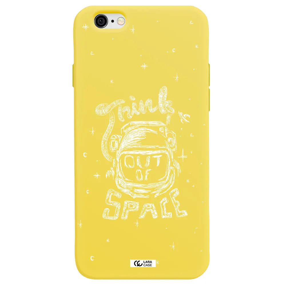Think Out Of Space Apple iPhone 6 Silicone canary yellow Case
