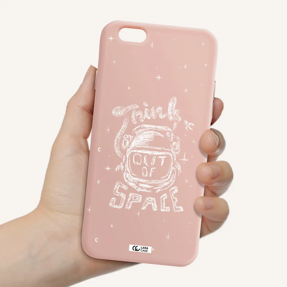 Think Out Of Space Apple iPhone 6 Silicone pastel pink Case