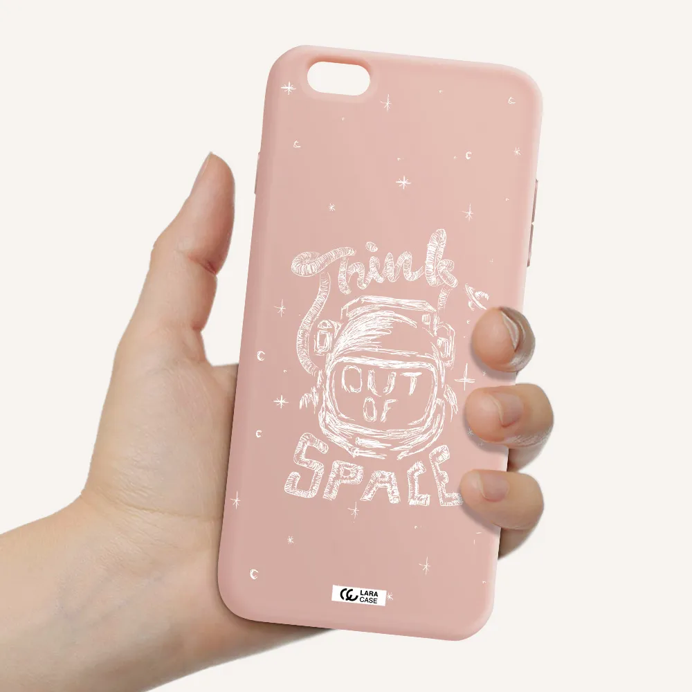 Think Out Of Space Apple iPhone 6S Silicone pastel pink Case