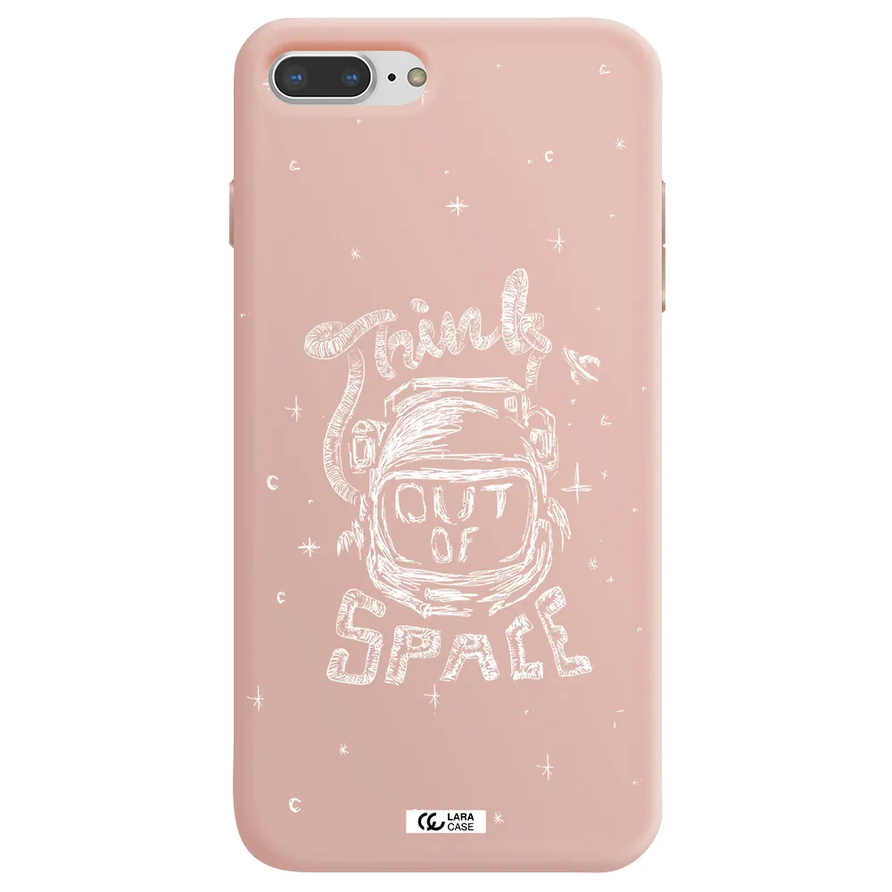 Think Out Of Space Apple iPhone 7 plus Silicone pastel pink Case