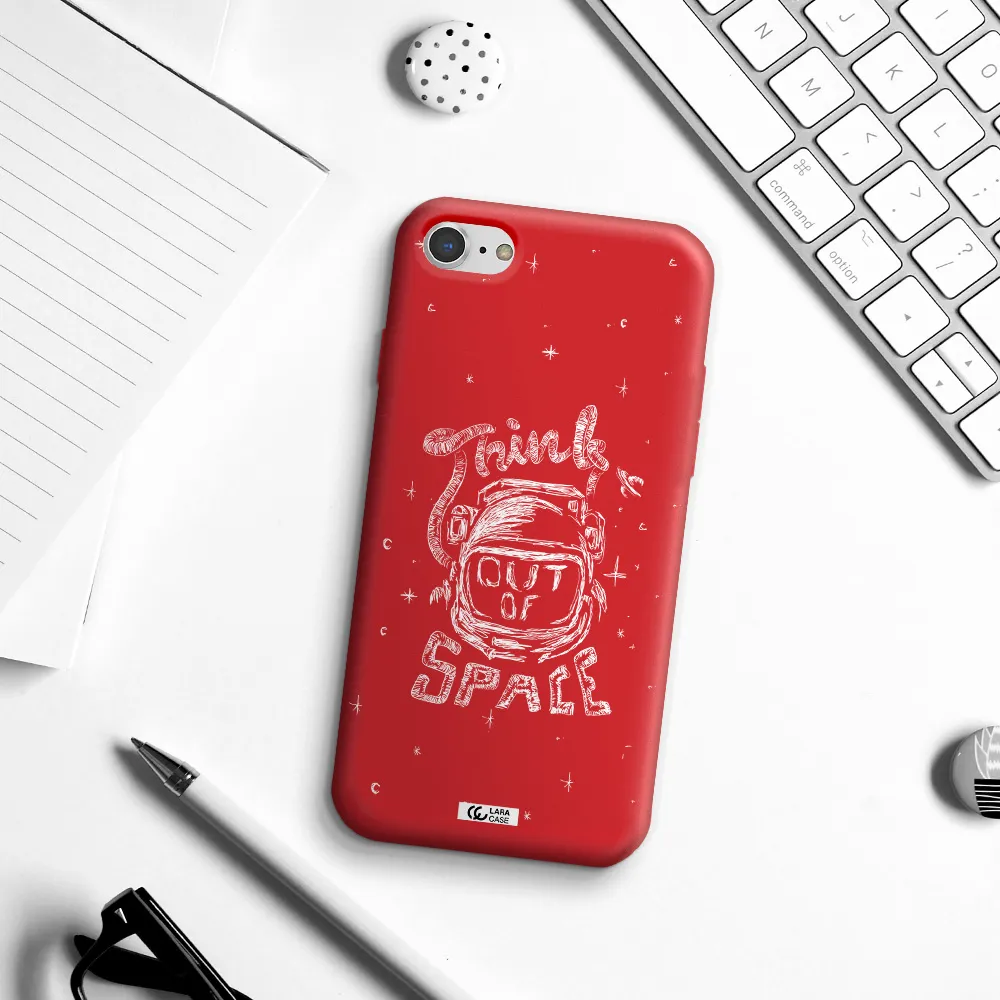 Think Out Of Space Apple iPhone 7 Silicone Imperial Red Case