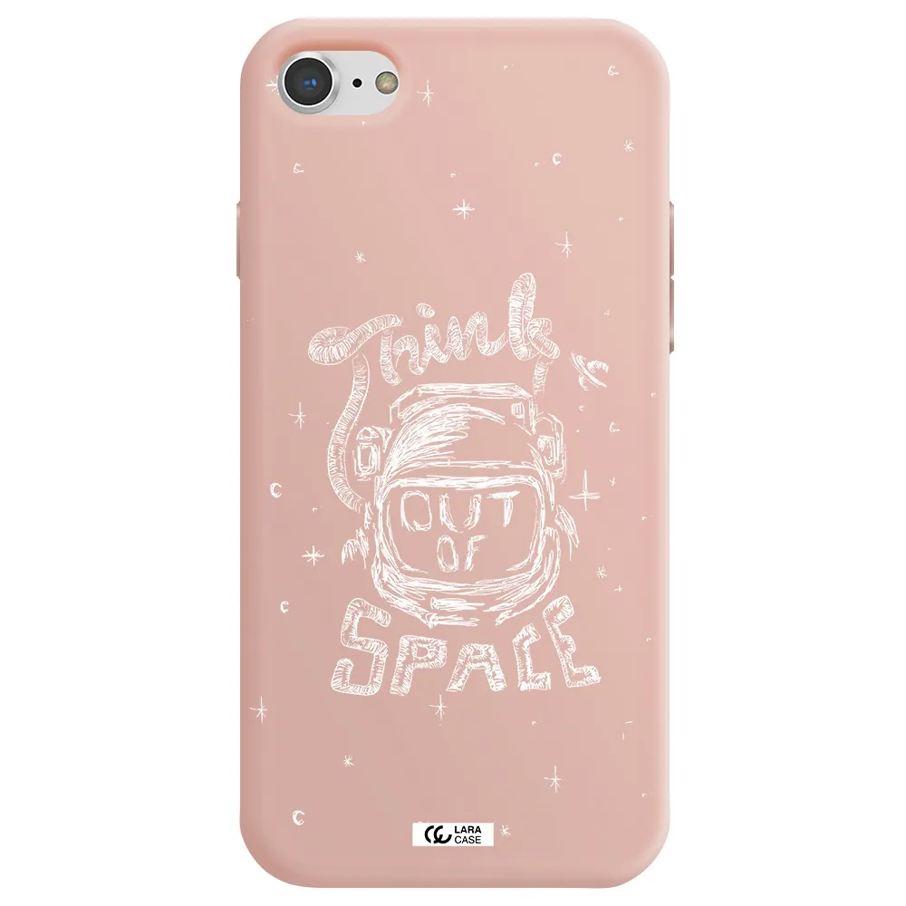 Think Out Of Space Apple iPhone 7 Silicone pastel pink Case