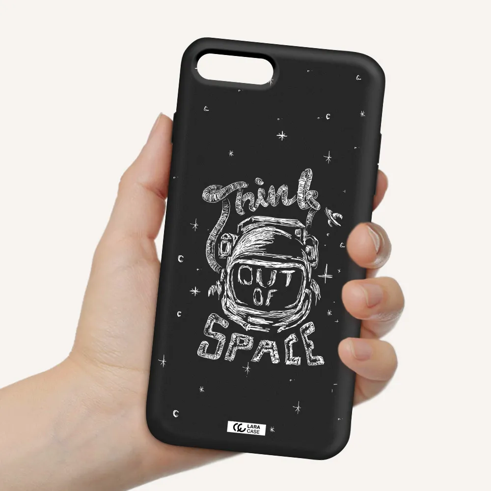 Think Out Of Space Apple iPhone 8 plus Silicone black Case