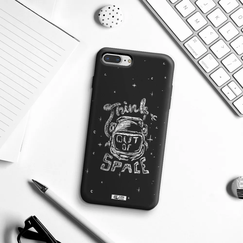 Think Out Of Space Apple iPhone 8 plus Silicone black Case