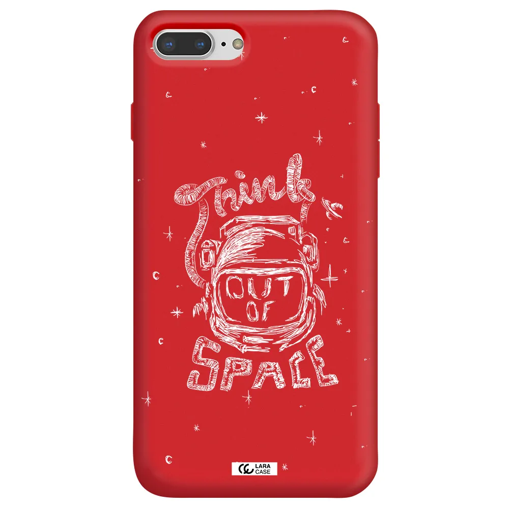 Think Out Of Space Apple iPhone 8 plus Silicone Imperial Red Case